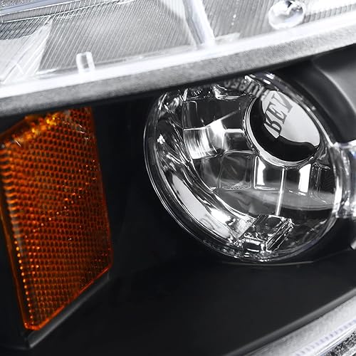 Miniatura 14 de Faro de 4 luces ledes para Honda Civic, Cromado Cromado,Negro,negro, (Black Housing Clear Lens),https:/ www.Yaxa/dp/undefined