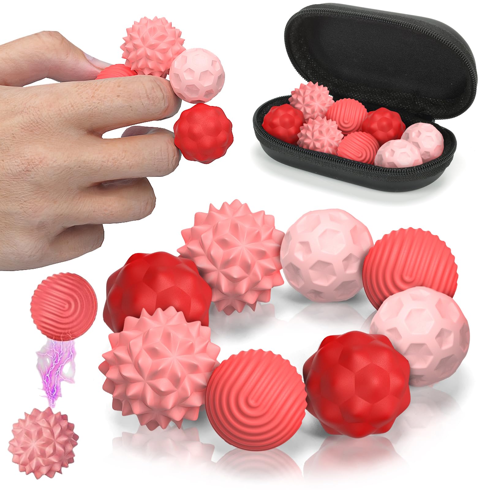 Magnetic Balls Fidget Toys for Adults&Teens, 8Pcs Silicone Sensory Stress Relief Toys with Autism, ADHD, Anxiety