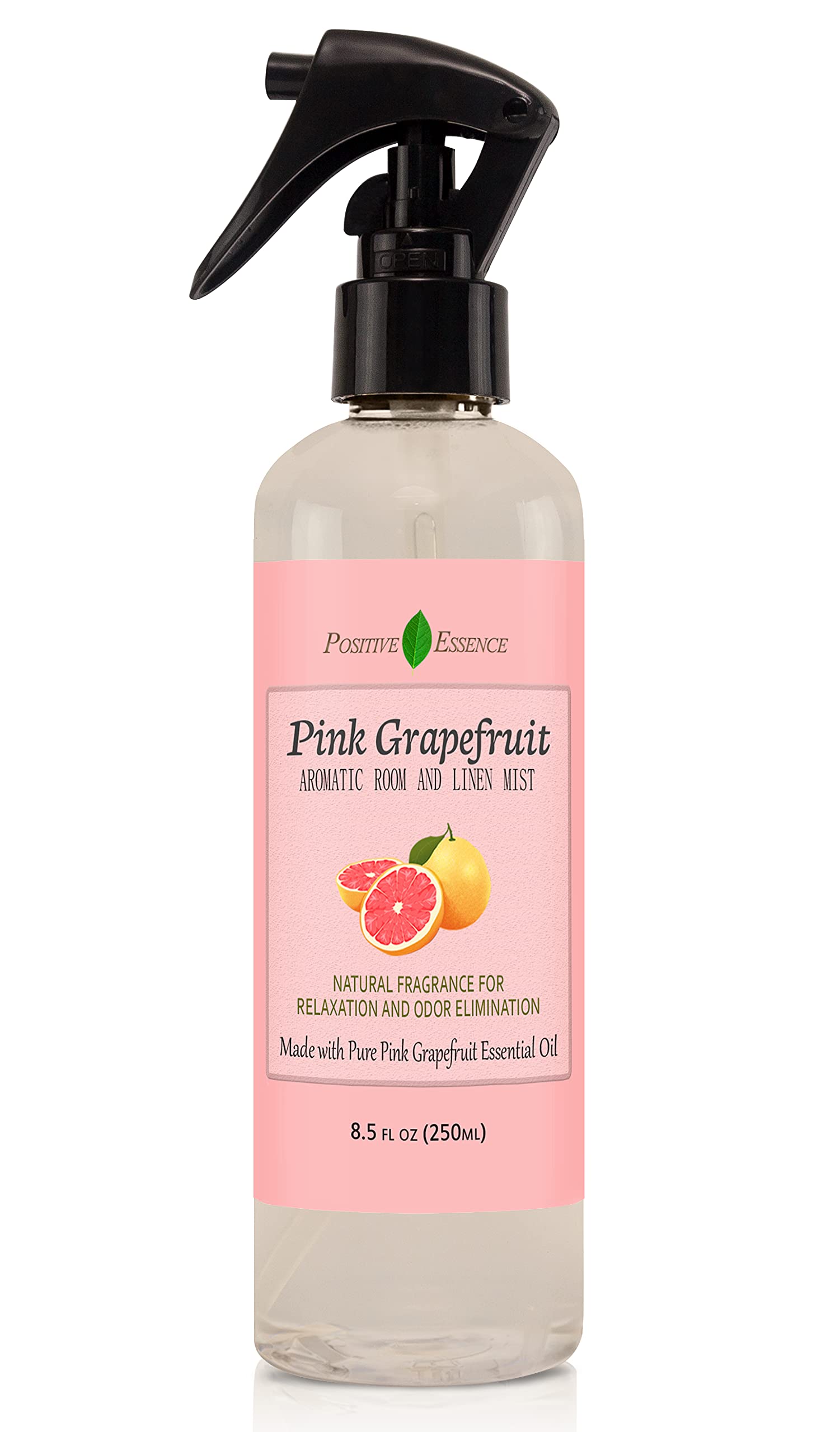 Pink Grapefruit Linen & Room Spray - Natural Odor Eliminator Made with Pure Pink Grapefruit Essential Oil, Pillow Spray, Bathroom Air Freshener (8.5 fl oz)
