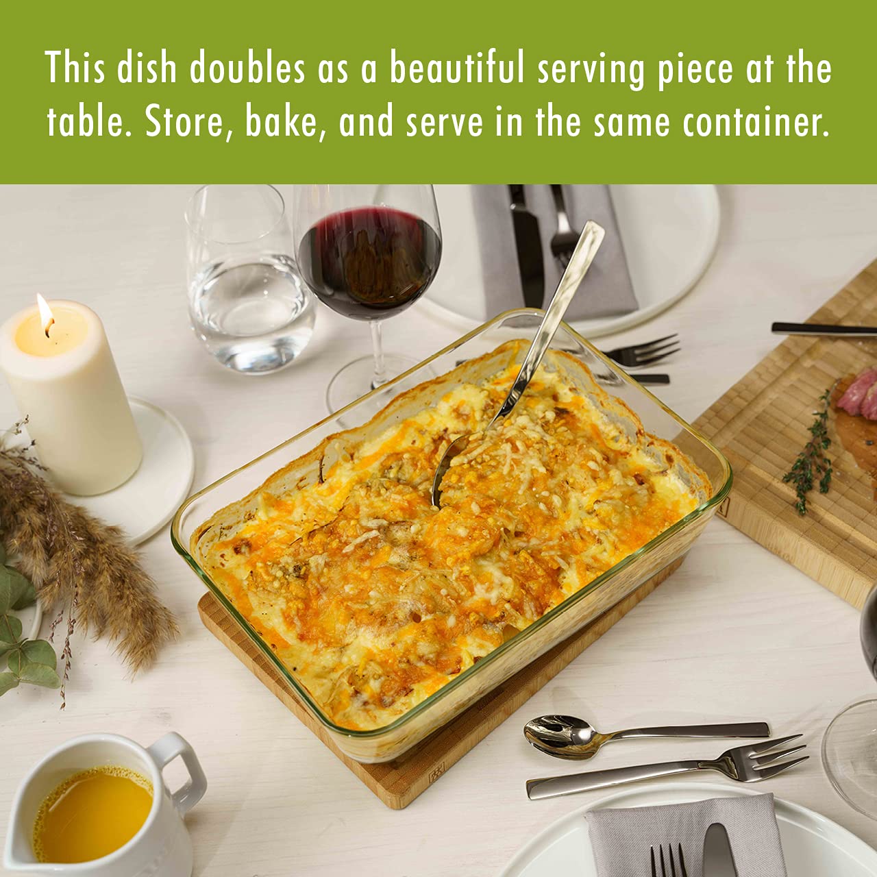 ZWILLING Fresh & Save - Plato de cristal para gratinado al vacío, contenedor hermético de almacenamiento de alimentos