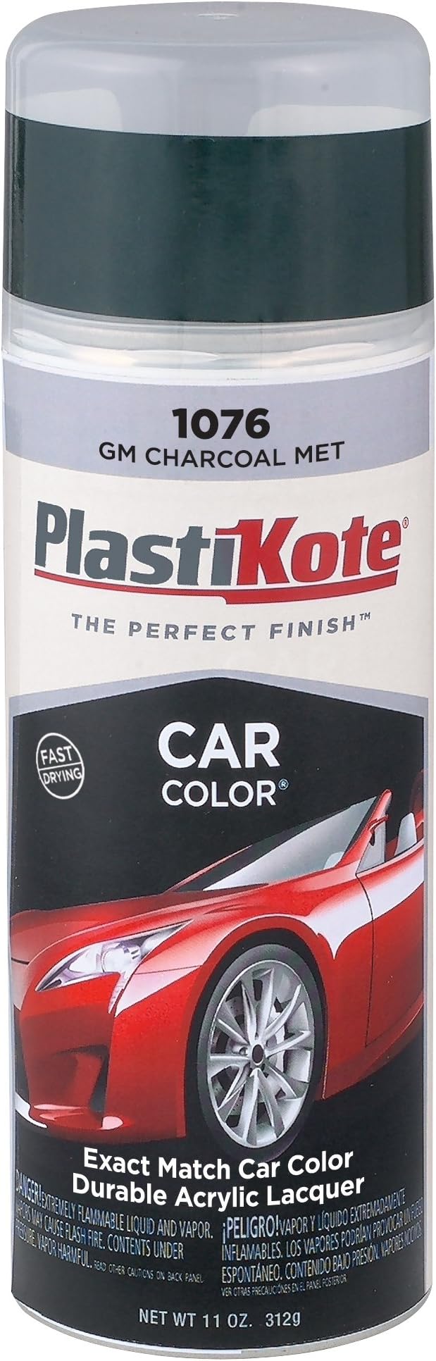 PlastiKote 1076 GM Charcoal Metallic Automotive Touch-Up Paint - 11 oz.