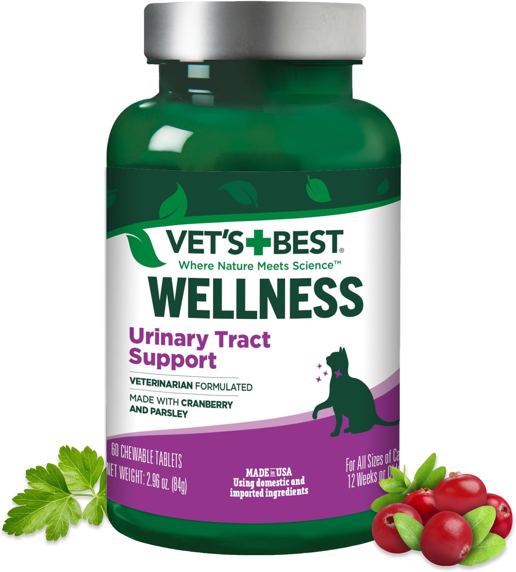 Feline Urinary Tract Support Cat Supplements,60 Chewable Tablets