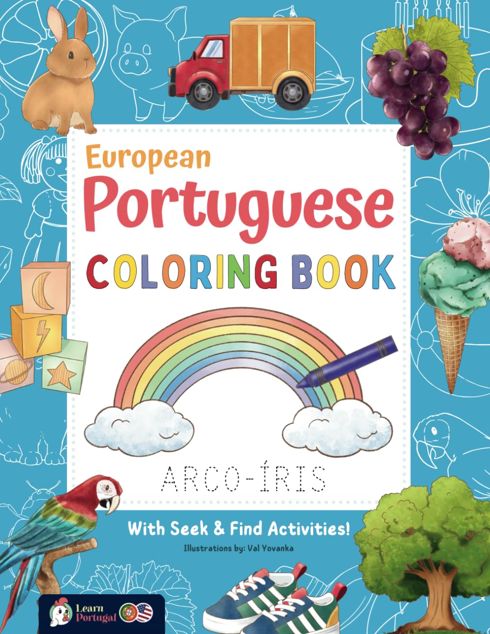 European Portuguese Coloring Book: With Seek & Find Activities!