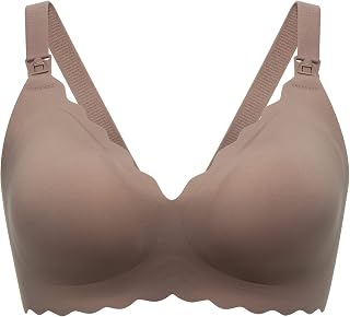 Momcozy Seamless Wireless Nursing Bra with Jelly Strip Support - Pregnancy Maternity Breastfeeding Comfort