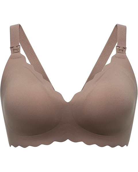 Momcozy Nursing Bras for Breastfeeding, Seamless Pregnancy Maternity Bra Wireless Classic Jelly Strip Support Nursing Bra