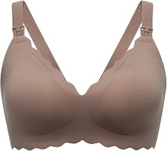 Momcozy Nursing Bras for Breastfeeding, Seamless Pregnancy Maternity Bra Wireless Classic Jelly Strip Support Nursing Bra