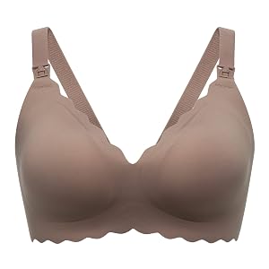 Momcozy Nursing Bras for Breastfeeding Seamless Pregnancy Maternity Bra Wireless Classic Jelly Strip Support Nursing Bra