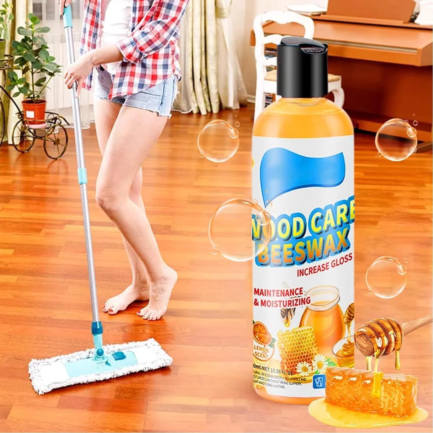 Anti-Cracking & Polishing Beeswax For Wooden Floors,Bienenwachs Spray,Beewax Für Möbel,Beeswax Spray Furniture Polish,Micro-Molecularized Beeswax Spray (2 stuck)