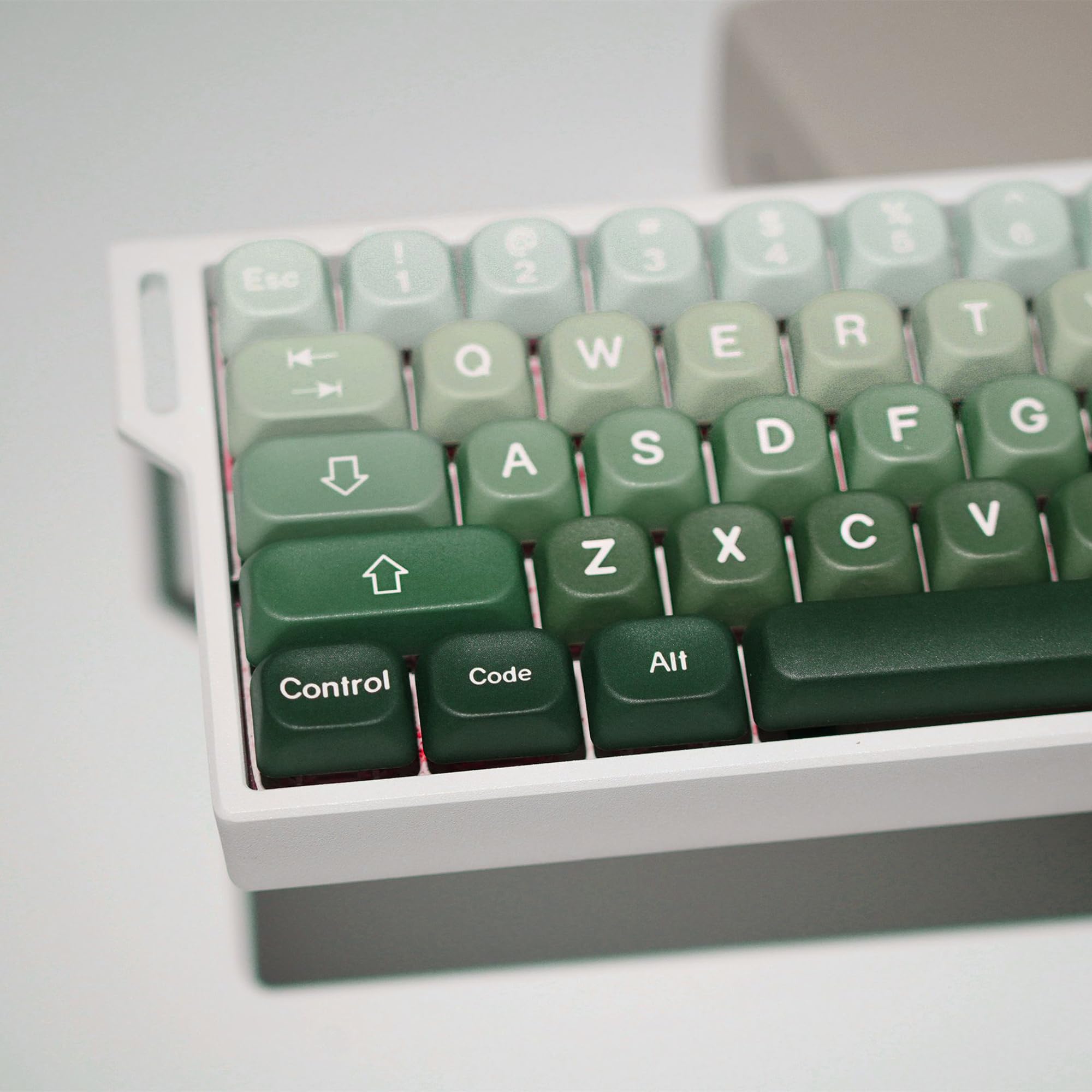 Gradient MOA Profile Keycap 132 klawisze PBT Top Print pięciostronny Dye Sub niestandardowe nasadki klawiszy do klawiatury mechanicznej 60 75 100% MX (szary 132)