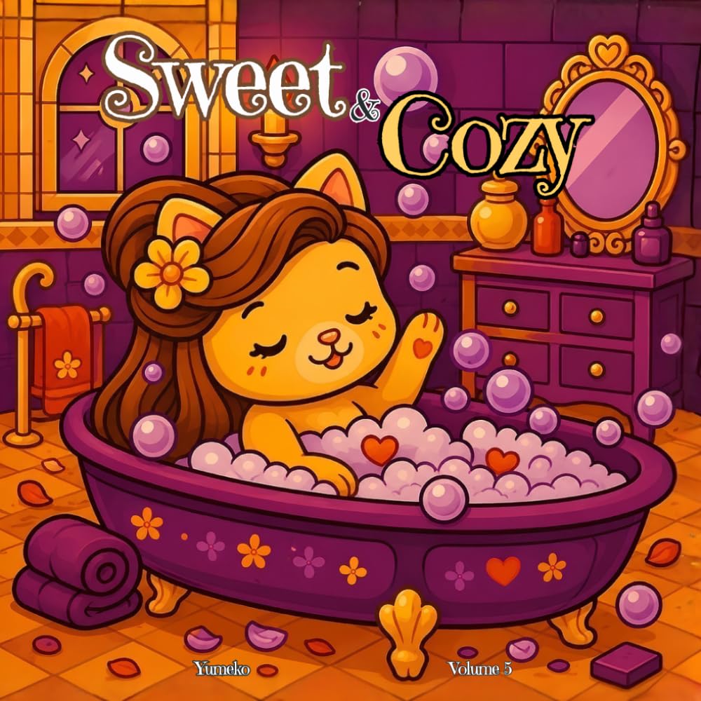 Sweet & Cozy Coloring Book, volume 5: Royal Cozy Life, Cozy Coloring Book for Adults