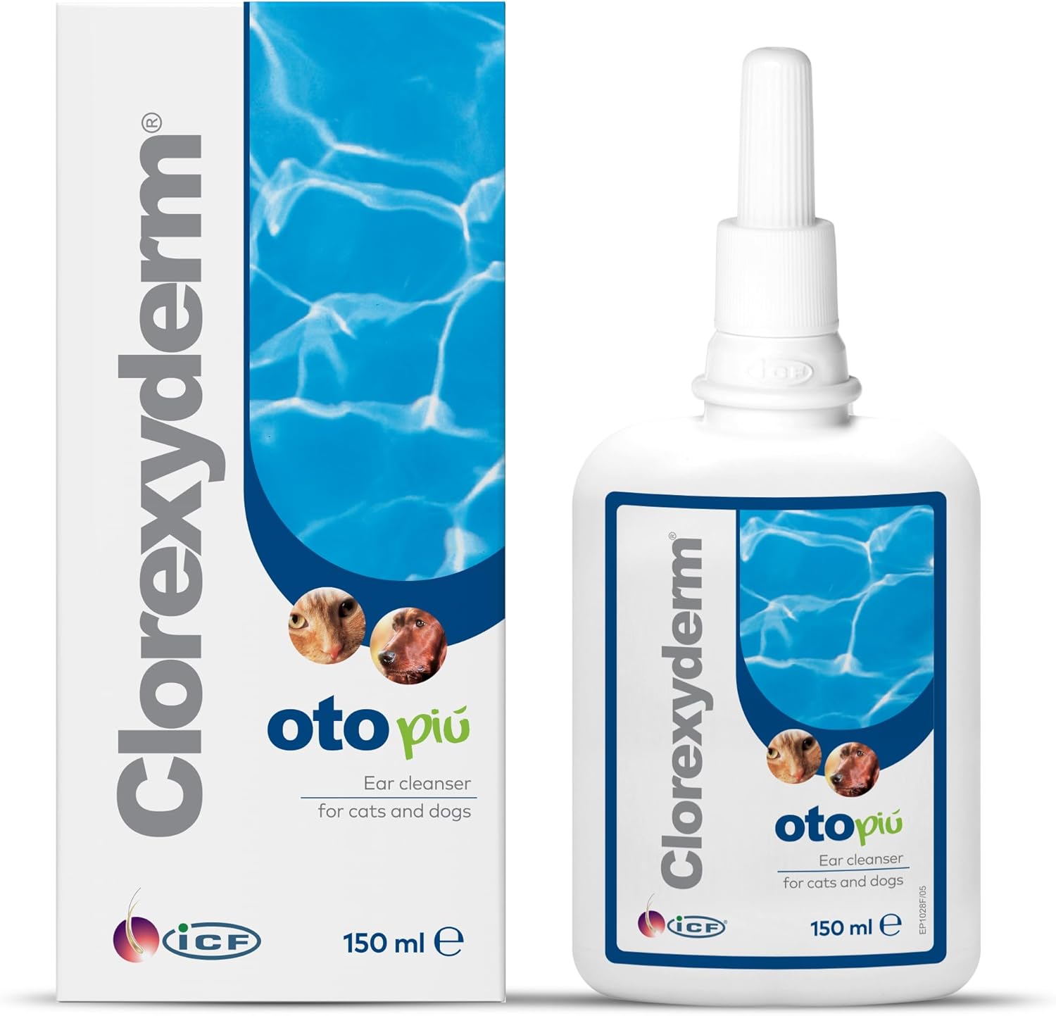Chlorexyderm Oto Plus 150 Millilitri – Soluzione Potenziata per la Pulizia delle Orecchie di Cani e Gatti – Igiene Profonda in Caso di Sporco Persistente