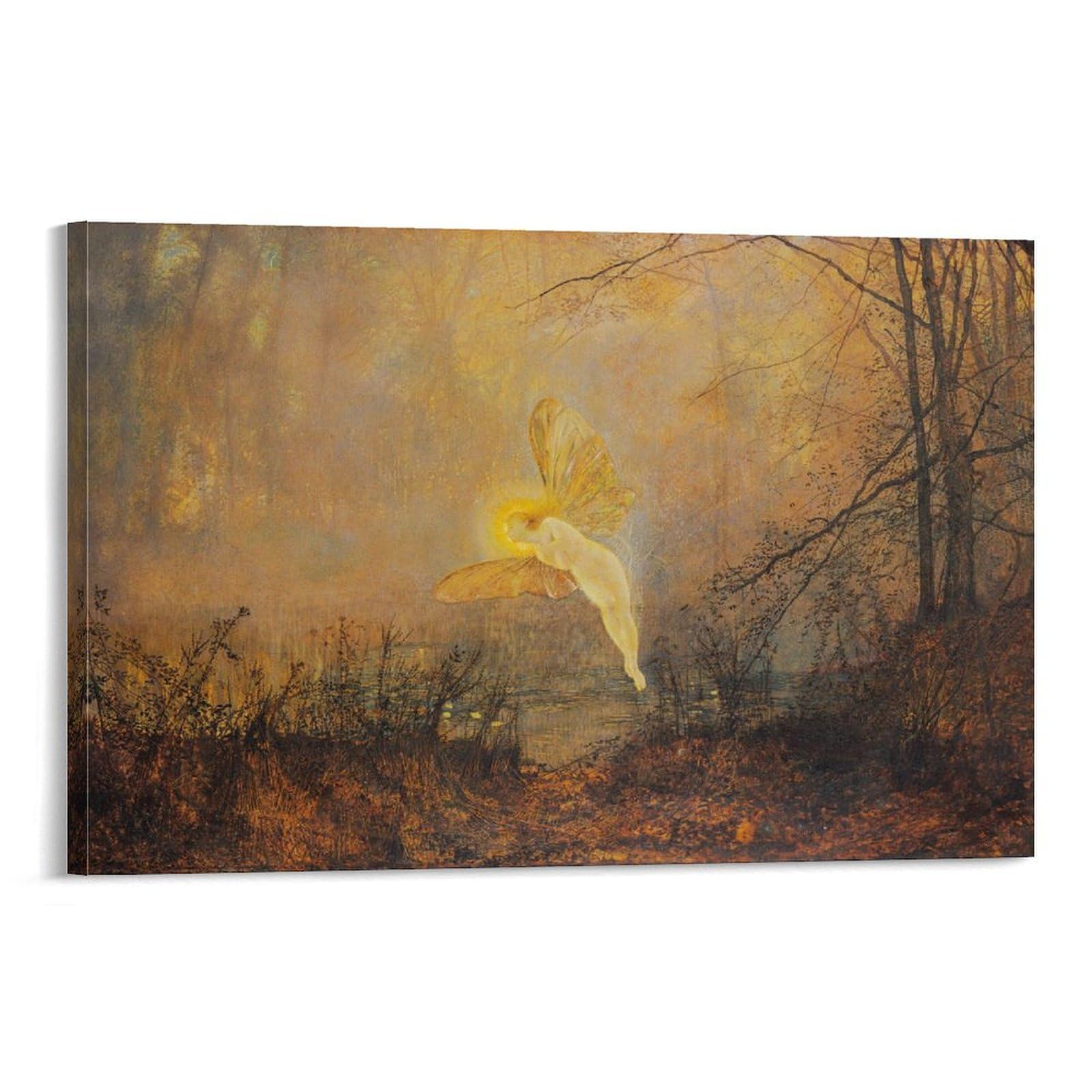 Midsummer Night, Or 'Iris' By John_Atkinson_Grimshaw Wall Art Prints Poster Canvas Poster Wall Art Picture Prints Hanging Photo Decor Home Posters Artworks 12x18inch(30x45cm)