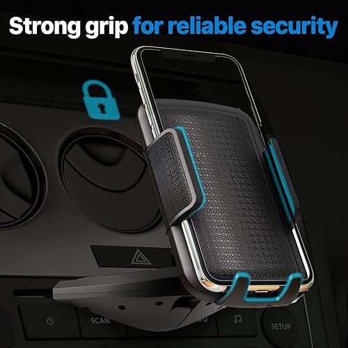 Miniatura 3 de BesTrix Soporte para teléfono celular para automóvil soporte para teléfono de automóvil ranura de CD soporte de coche manos libres con agarre fuerte