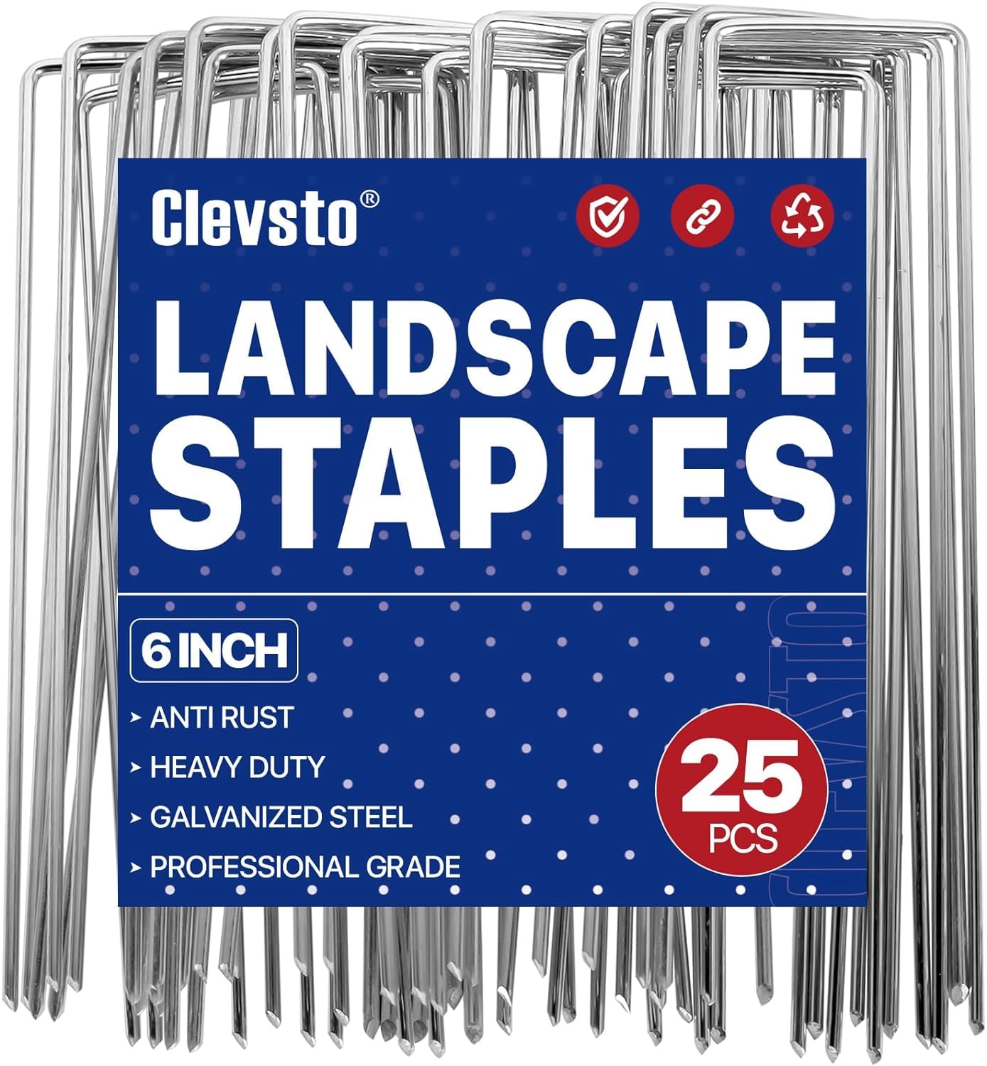 200 Pack Landscape Staples 6 Inch 11 Gauge Anti-Rust Garden Stakes Heavy-Duty Landscaping Staples Yard Stakes for Weed Barrier Fabric,Garden Fence, Ground Cover, Irrigation Pipes