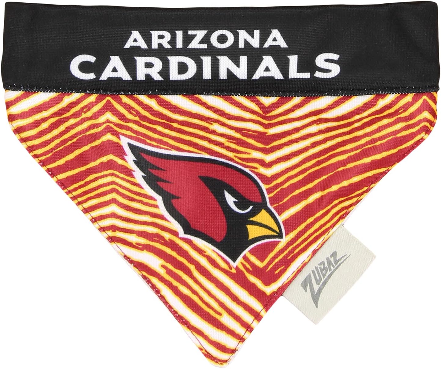Zubaz NFL Team Reversible Pet Bandana for Dogs & Cats, Arizona Cardinals, Small/Medium