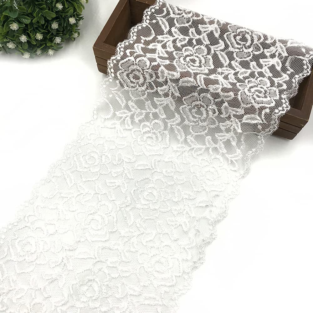 10 Yards Vintage Spitzenband - 9cm Breites Elastisches Dekoband Für Näharbeiten