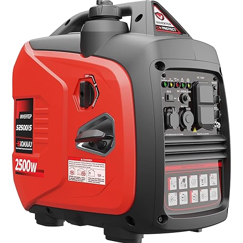2500W Portable Generator Super Quiet Inverter Generator Ultra Lightweight for Home Backup Outdoor Camping, CO Sensor Protect, EPA, ECO Mode