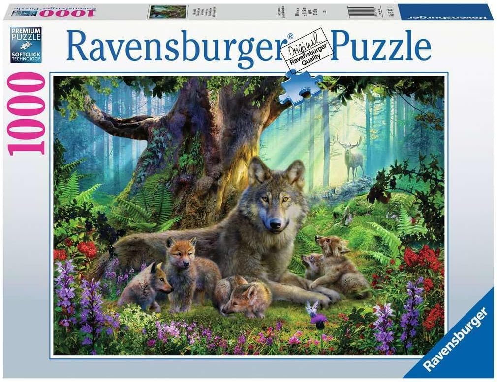 Ravensburger 15987 Wolves in The Forest 1000 Piece Puzzle for Adults - Every Piece is Unique, Softclick Technology Means Pieces Fit Together Perfectly