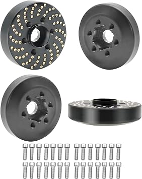 4pcs Brass Wheel Weights, 1/10 Brass Wheel Hex Hub Adapter for 1.9in / 2.2in Beadlock Wheel Rim RC Crawler Car Axial SCX10 Capra TRX4 TRX6 Weights 4pcs 9mm Brass Weights