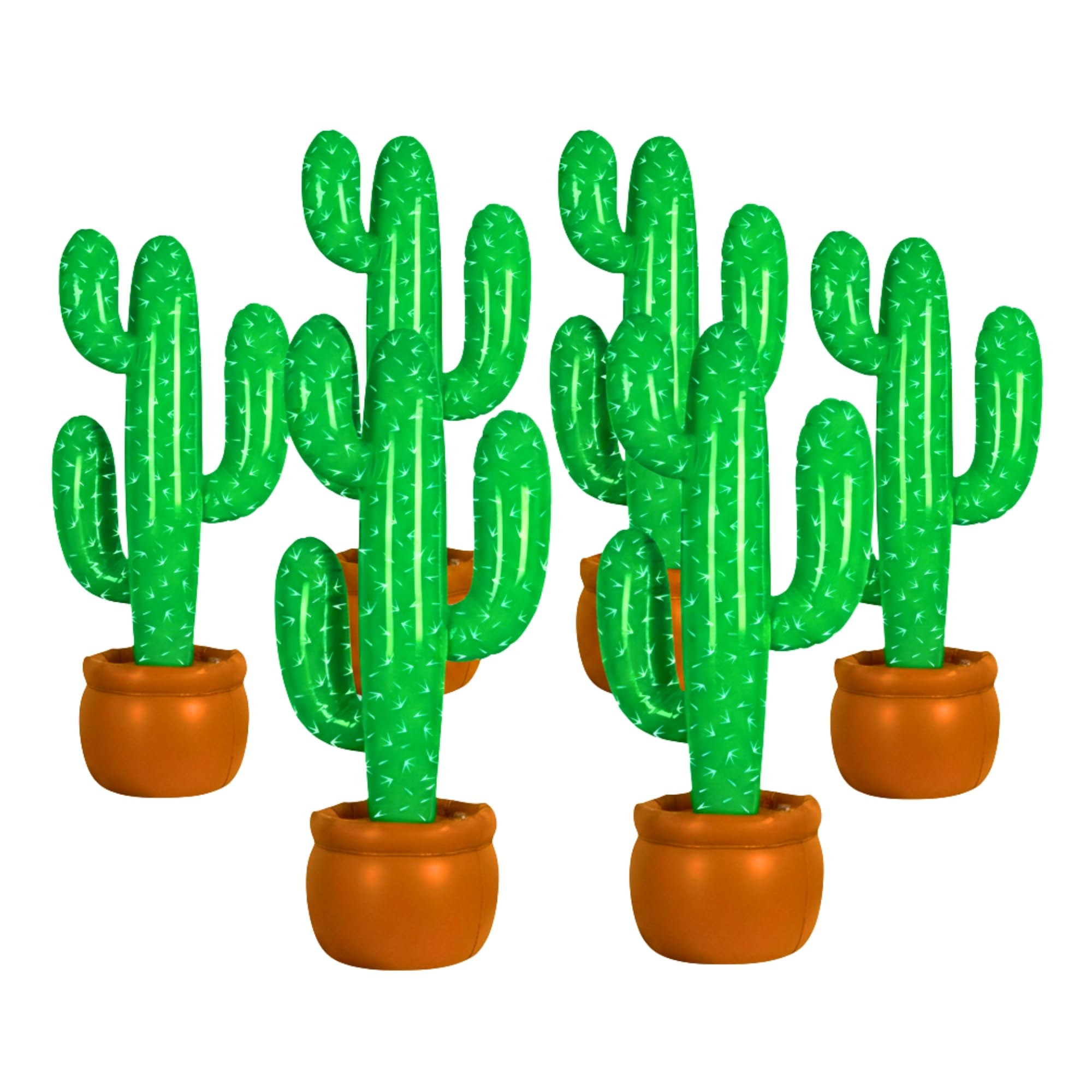 Shatchi 12 Pcs Large 86 cm Inflatable Cactus Party Decorations for Kids and Adults, Blow Up Wild West Cowboy Mexican Hawaiian Beach Fiesta Props for Fancy Dress, Themed Parties and Event Dcor