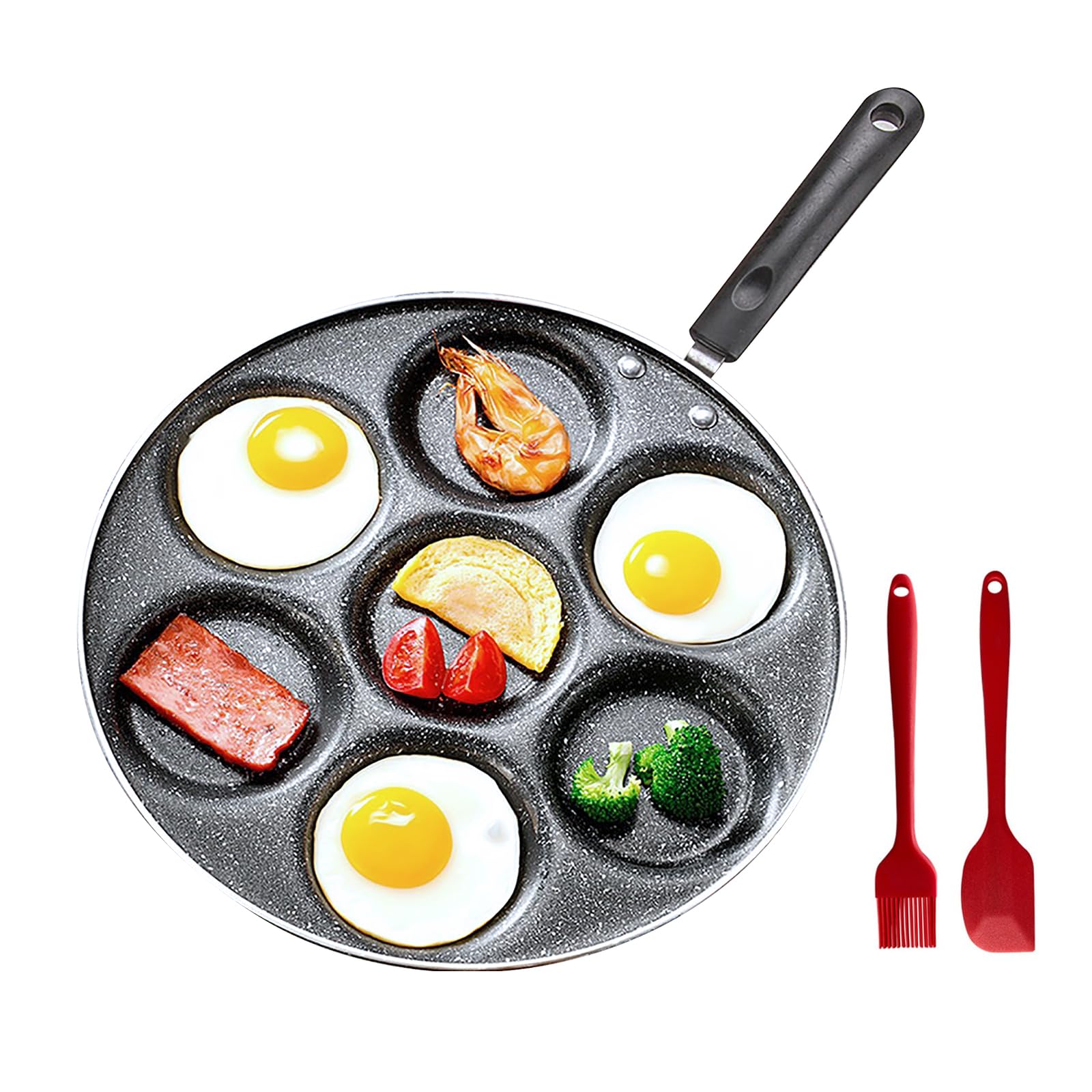 Amazon.com: YCWF 7 Cup Egg Frying Pan,Mini Pancake Maker,Aluminum