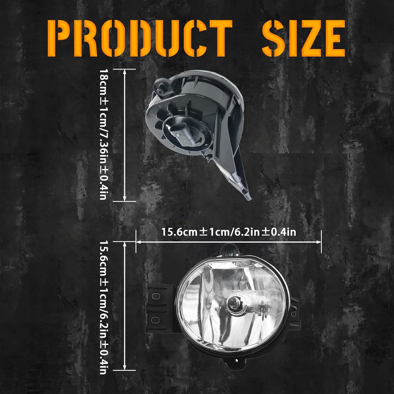 Shocklight Fog Lights Fit For 2002-2009 Dodge Ram 1500 2500 3500/2004-2006 Durango Pickup Truck 2002-2008 Dodge Ram