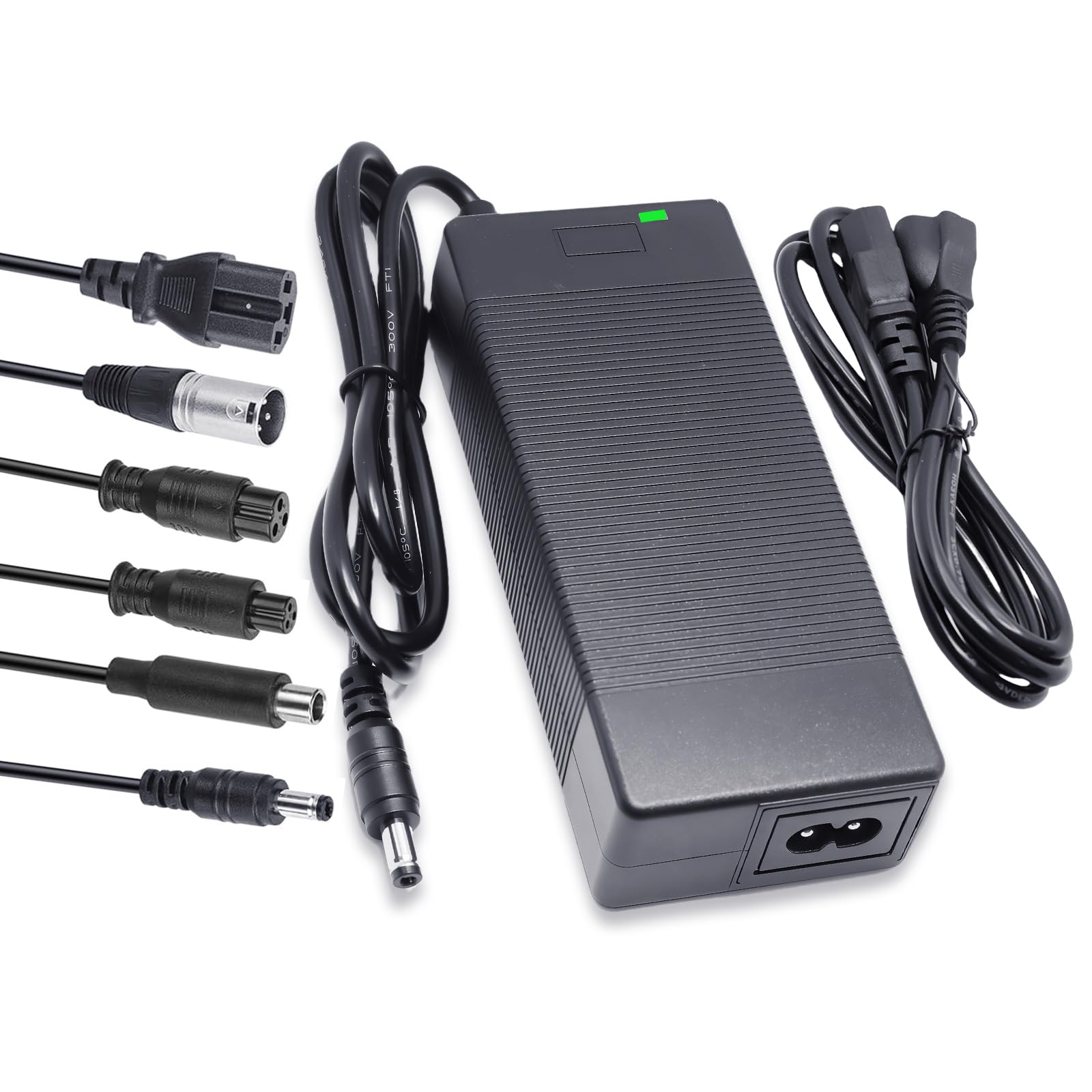 Chargeur de rechange universel 42 V 2 A / 1,5 A (5 prises) pour batterie au lithium 36 V ebike Gotrax Hiboy Hover1 Jetson Segway Ninebot Swagtron Sisigad