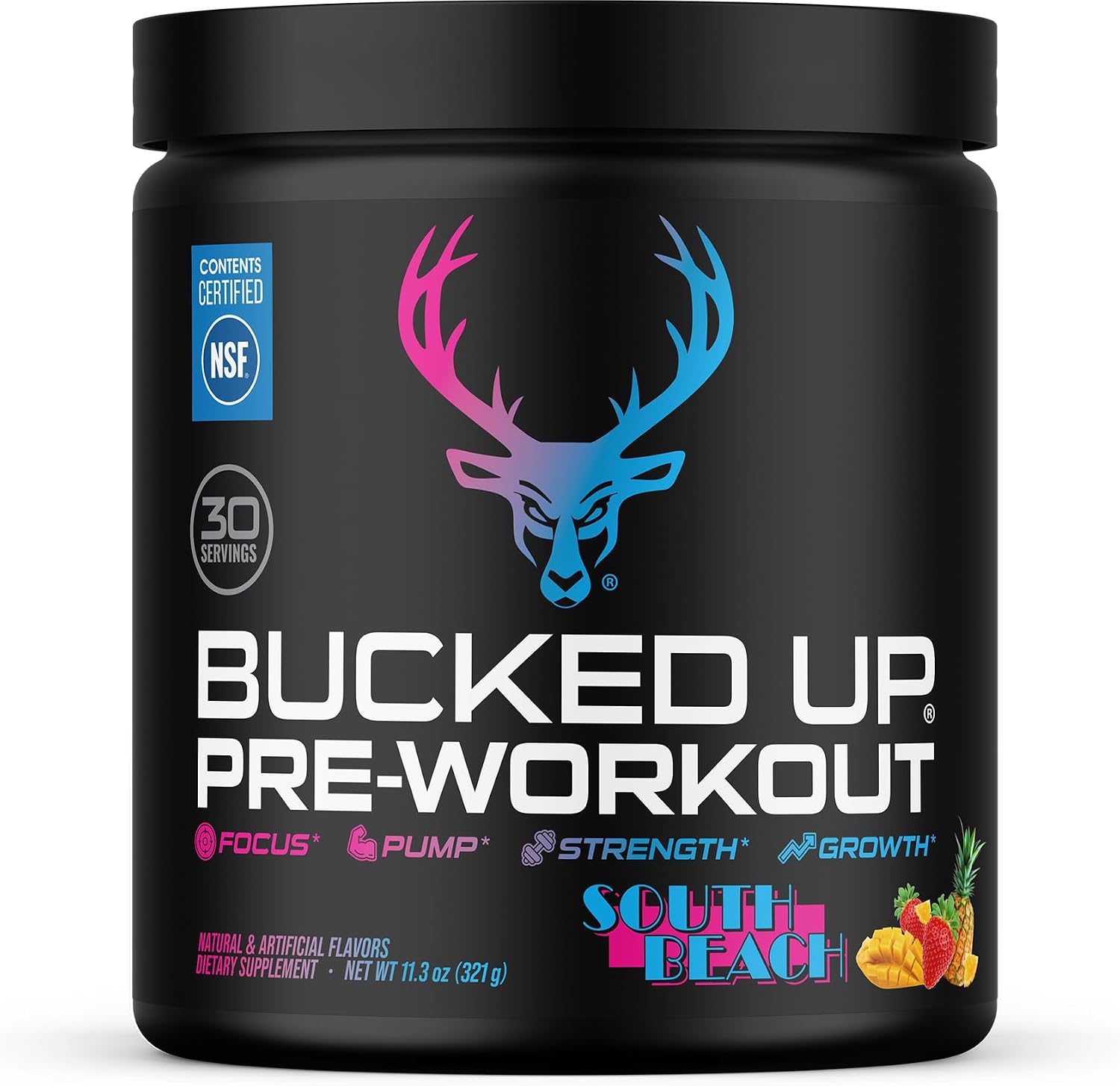 Pre Workout South Beach | 200mg Caffeine with Citrulline Malate Beta Alanine AlphaSize and Taurine | Pre Workout Powder (30 Servings)