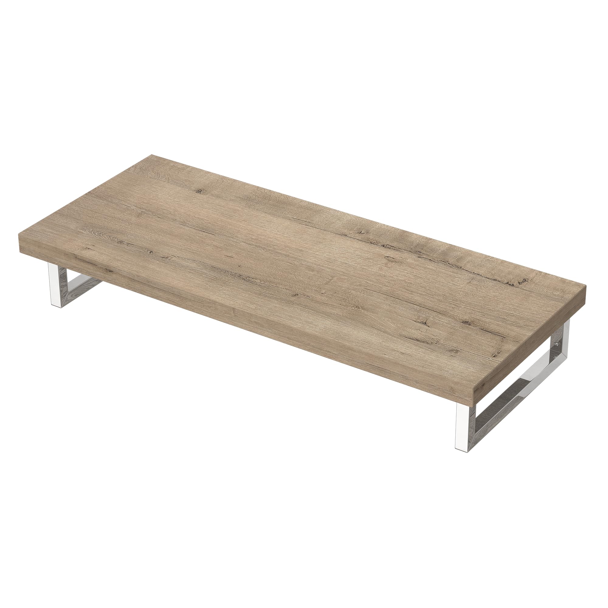 Mai & Mai Mensola Portalavabo 50cmx120cm, Mensola per Lavabi d'Appoggio Mensolone Sospeso per Lavabo Platte04, Rovere chiaro