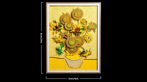 LEGO Art Vincent van Gogh – Sunflowers - Buildable 3D Flower Painting with Movable Petals - Home or Office Decor DIY Set for Adults - Creative Gift Idea for Art-Loving Women & Men - 31215 - 7