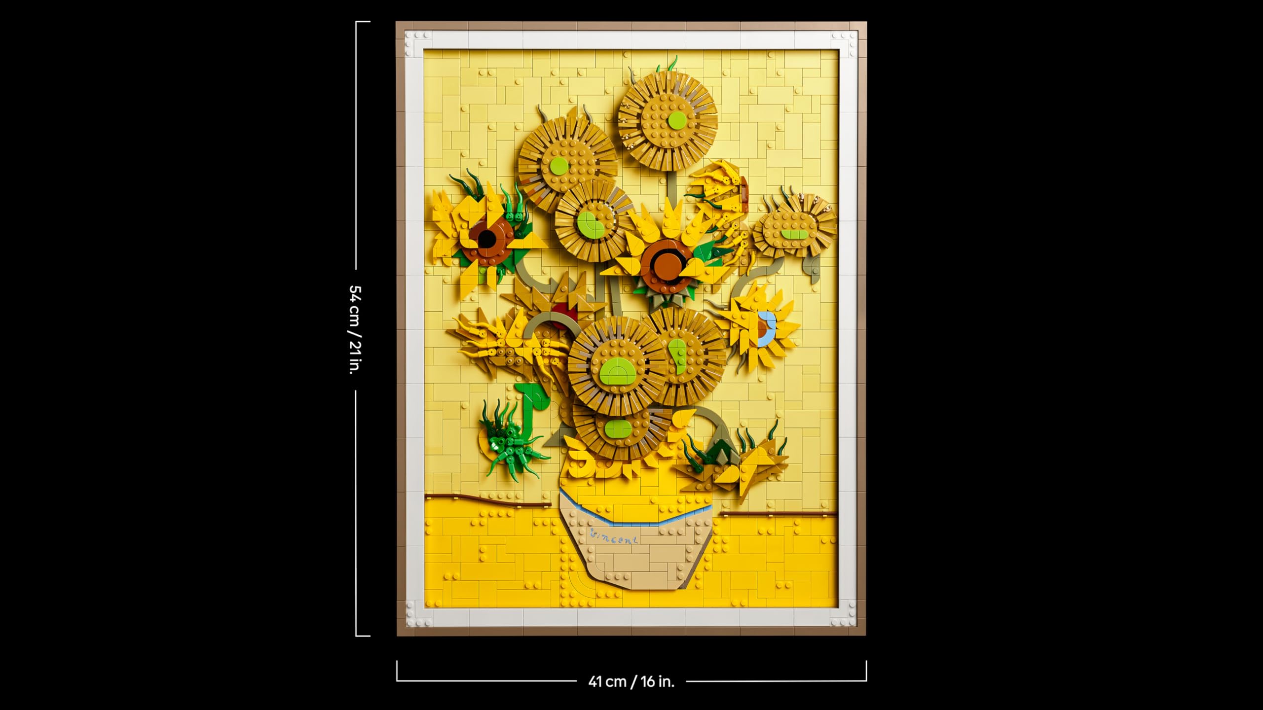 LEGO Art Vincent Van Gogh – Sonnenblumen - 3D-Blumengemälde mit beweglichen Blüten - Deko fürs Wohnzimmer oder Büro - Bausatz für Erwachsene - Kreative Geschenkidee für Männer & Frauen 31215 | 3D-Blumenmalerei zum Zusammenbauen, bewegliche Blütenblätter,