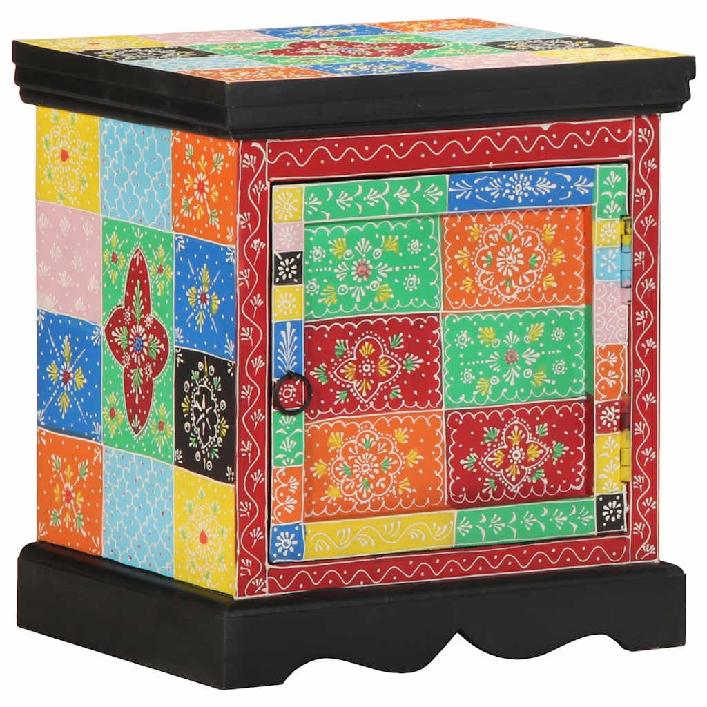 Table de nuit avec porte et grand espace de rangement coloré