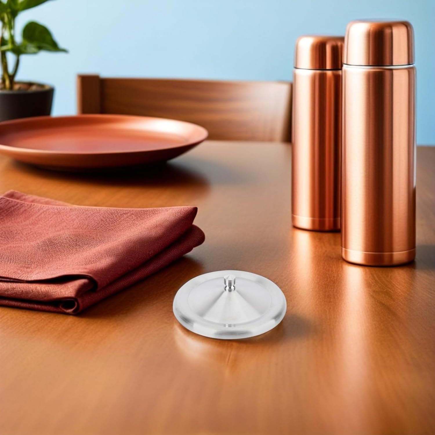 2 pack Cup Lids Stainless Steel Mug Covers Leak-Proof Water Cup Caps Heat Resistant Round Edge Covers for Daily Use Travel Home Kitchen image 4