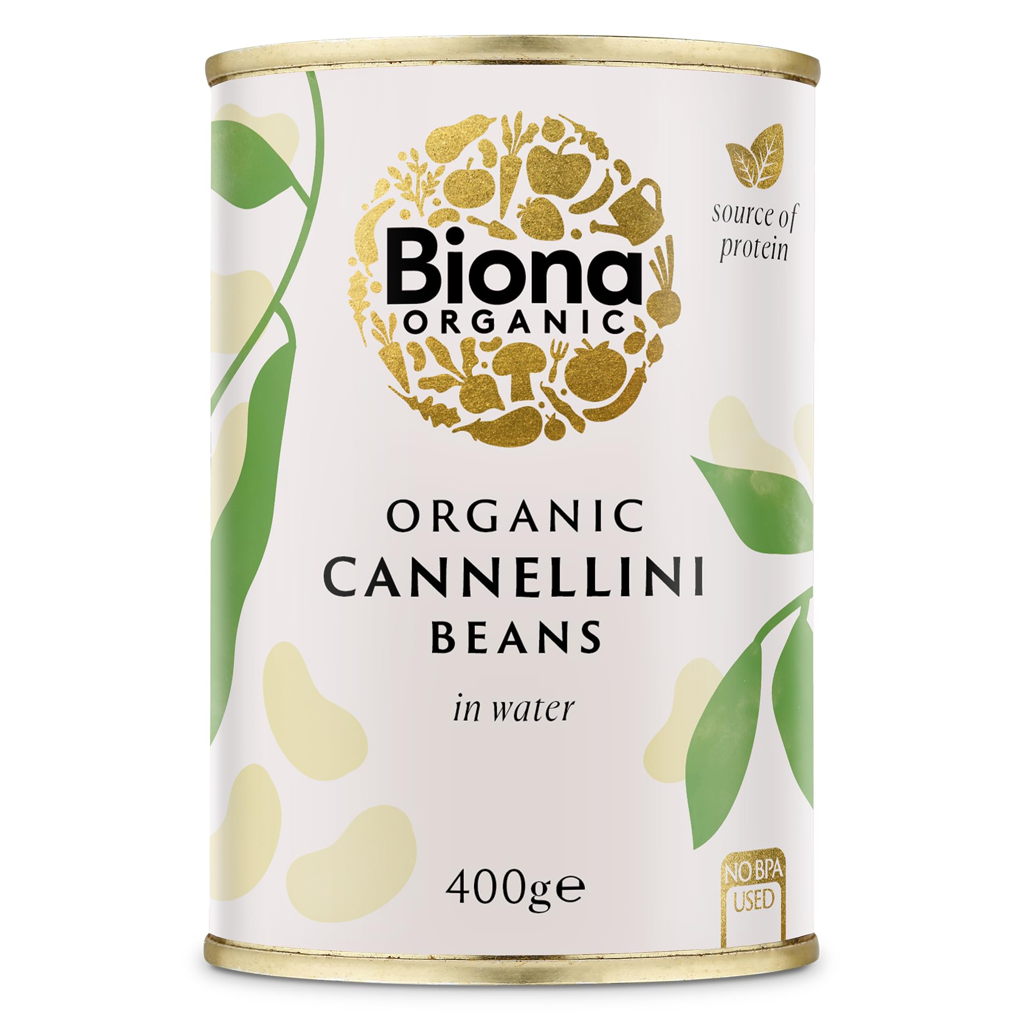Biona Organic Cannellini Beans in Water, 400g