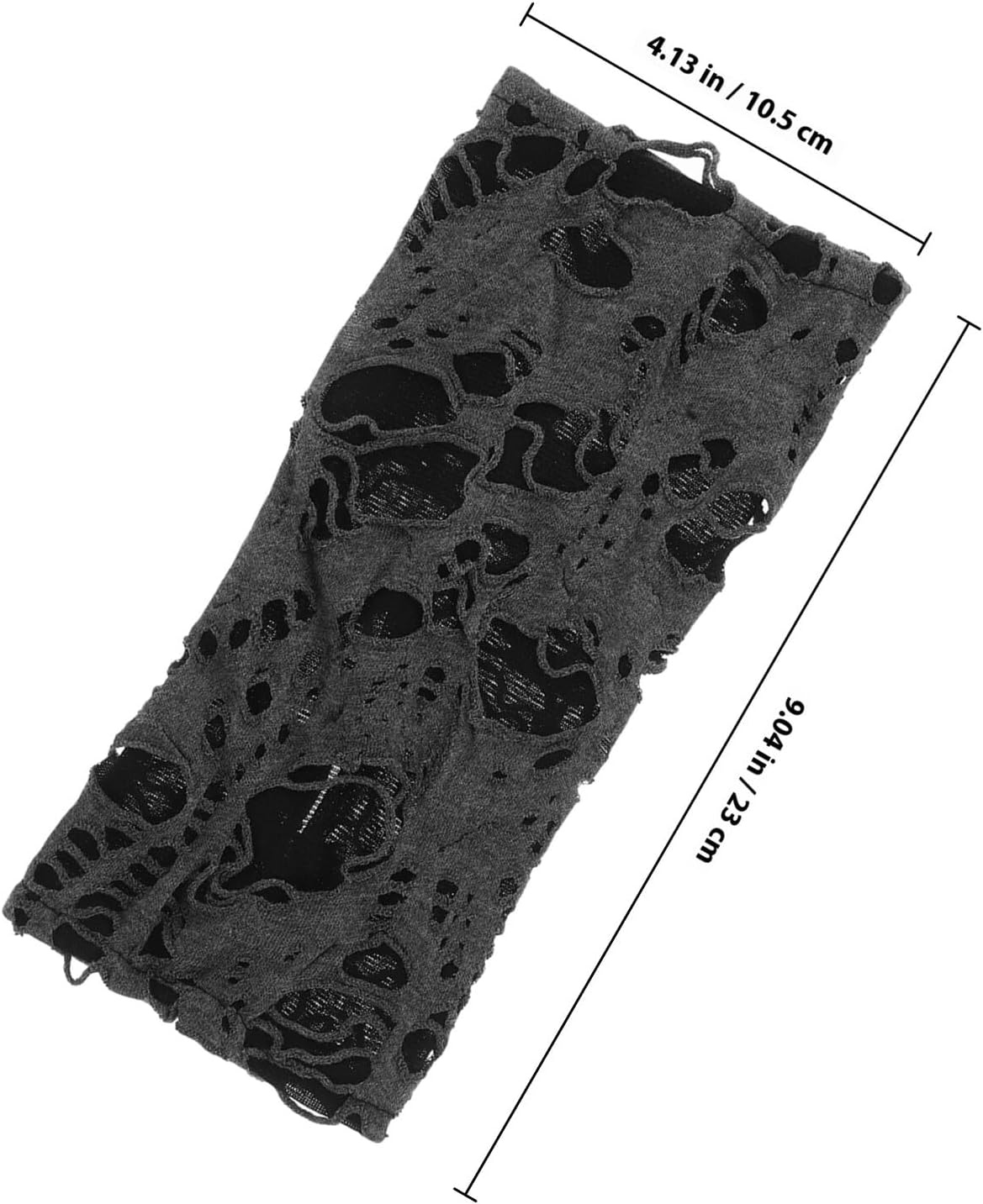 1pair Halloween Fingerless Gloves Punk Grunge Goth Cosplay image 2