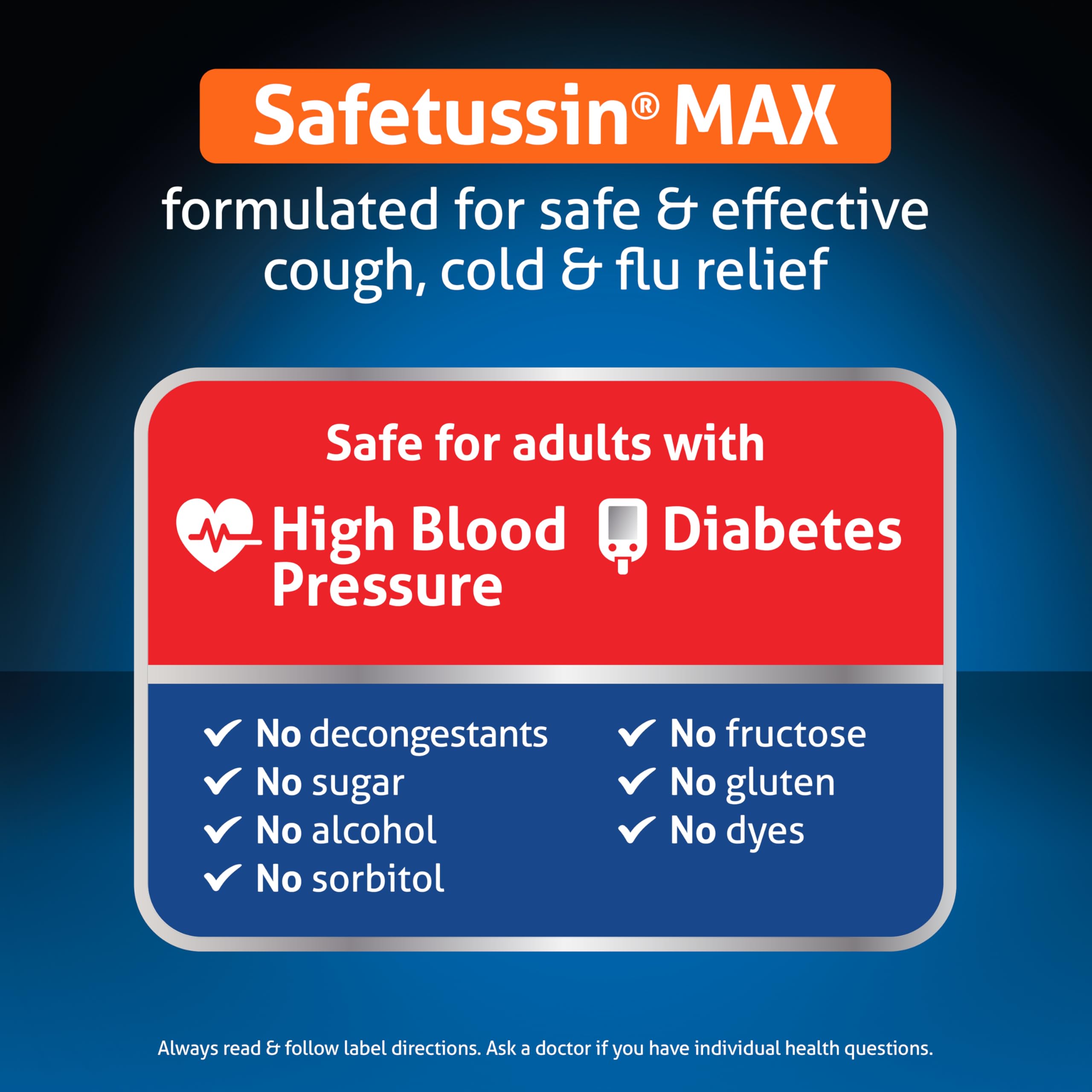 Safetussin Max Multi-Symptom Cough Relief Syrup for Cold and Flu, 8 Fl Oz — Amazon image 4
