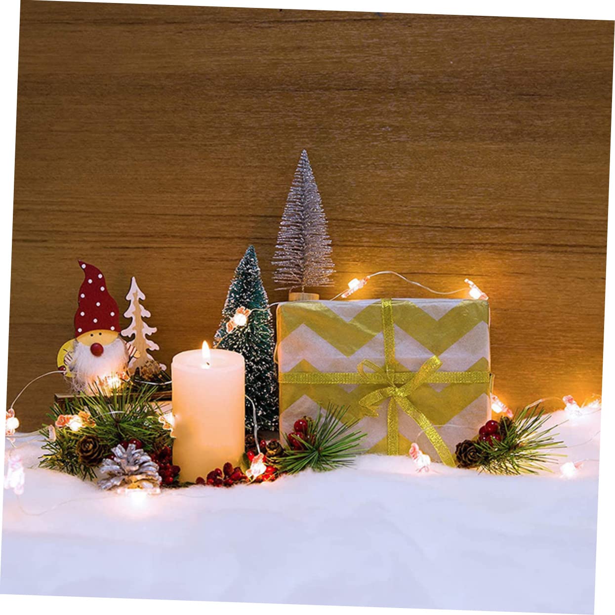 MAGICLULU 2 Set Manto Nevoso Simulato Coperte Nevicare Coperta di Neve di Natale Schiuma di Neve Ghirlanda di Fiocchi di Neve A Specchio Neve Finta Gonfiabile Poliestere Bianca 2 Pezzi * 2