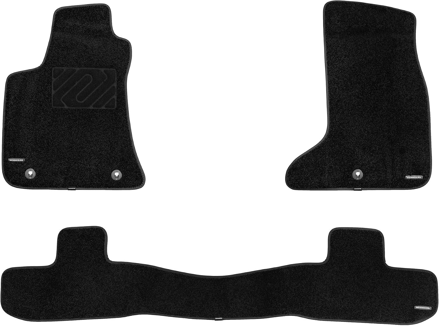 WENNEBIRD Superior Carpet Front Row Floor Mats for 2016-2023 Dodge Challenger RWD (Not for AWD), 0.6-Inch Ultra-Thick, Noise-Reducing, All-Weather Waterproof Anti-Slip – 2-Pc Set