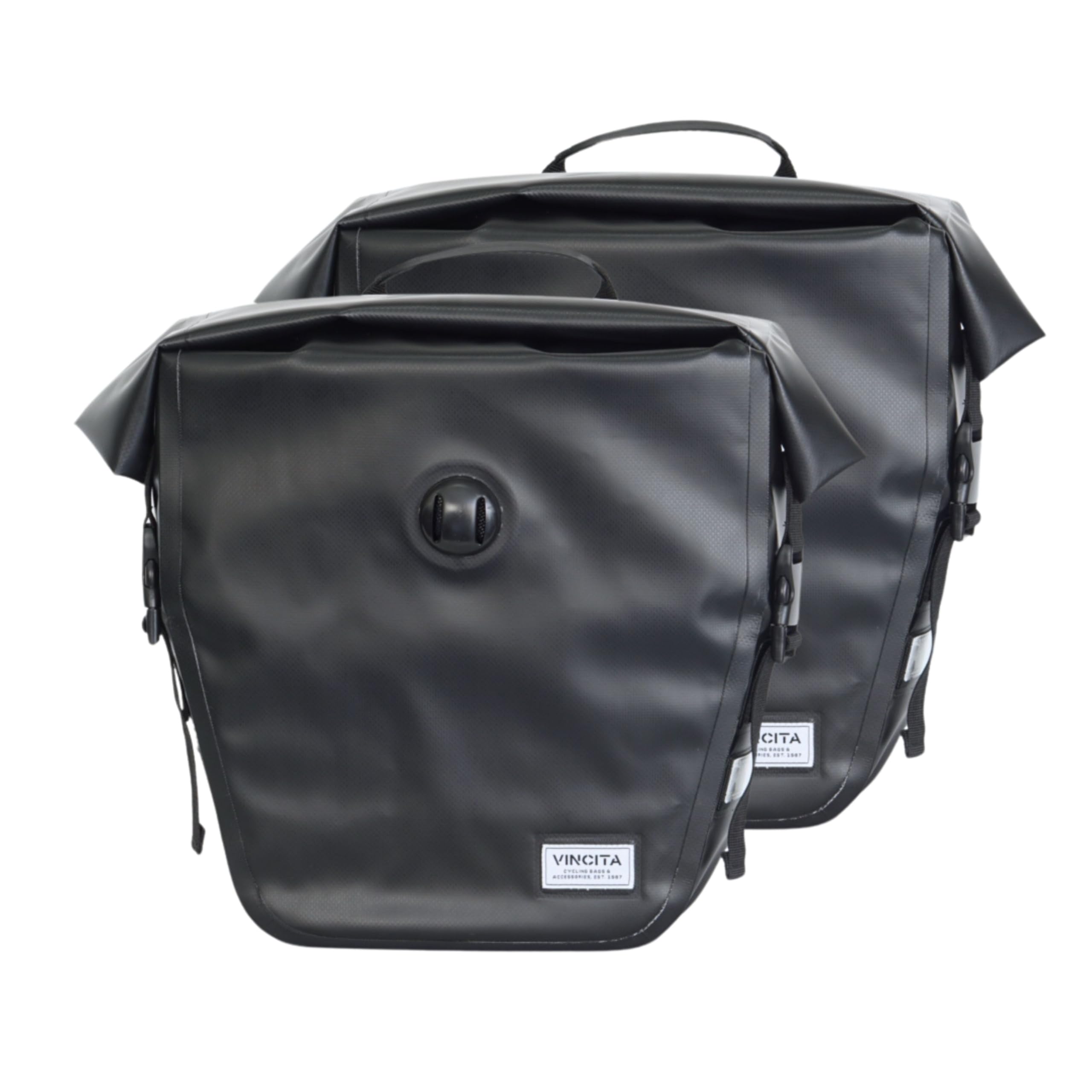Vincita Triton Wasserdichte Cargo Bag 17L-20L Fahrradtaschen für Fahrrad Zubehör Fahrrad Gepäckträgertaschen (Schwarz)
