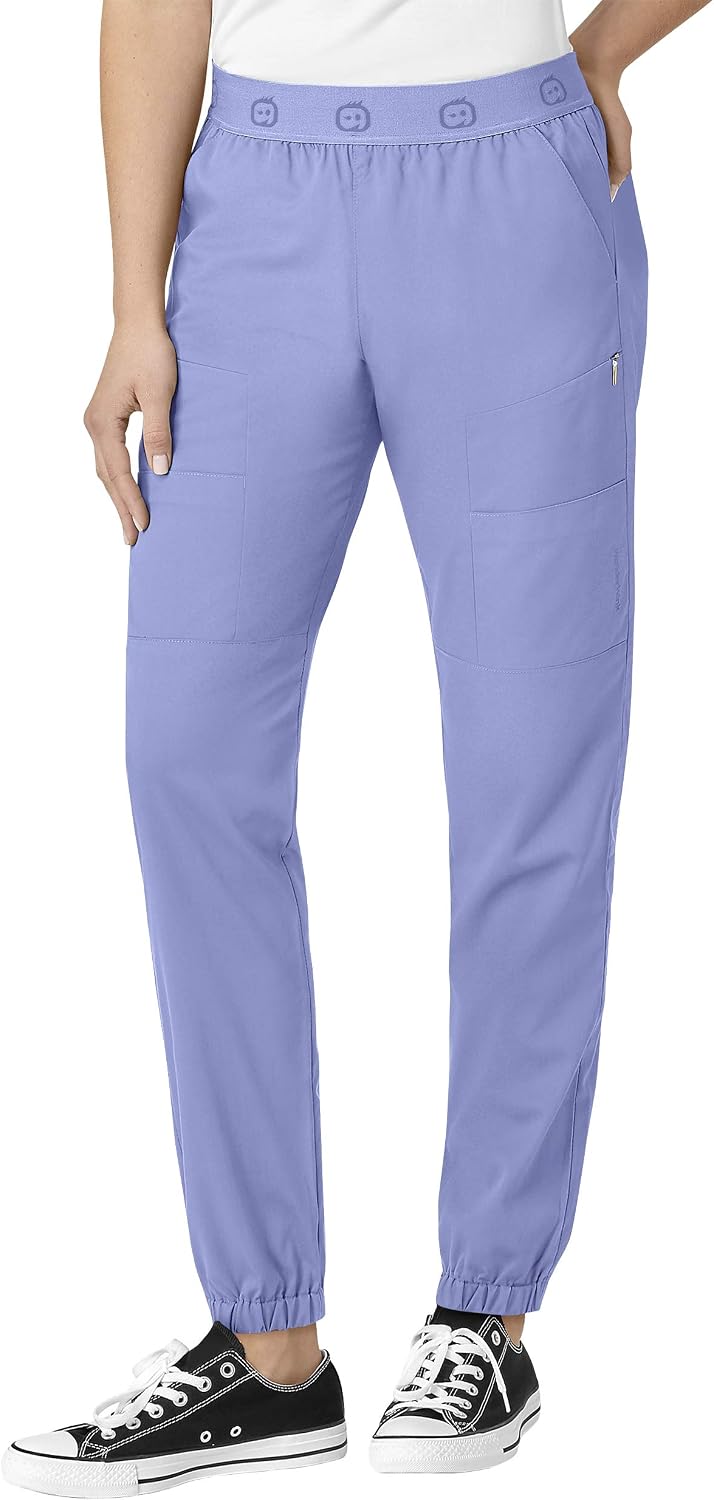 WINK PRO Women's Slim Cargo Jogger Scrub Pant, Ceil Blue, XS TAL