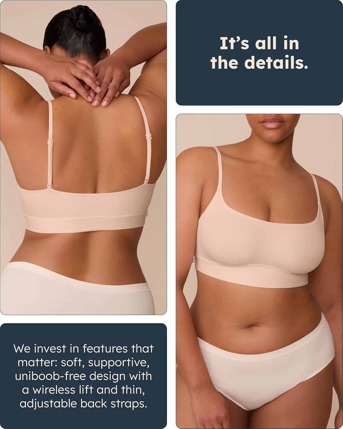 Harper Wilde Bliss Scoop Bralette - Ultra-Soft & Lightweight, Wire-Free Scoop Neck Bralette for Women - Image 4