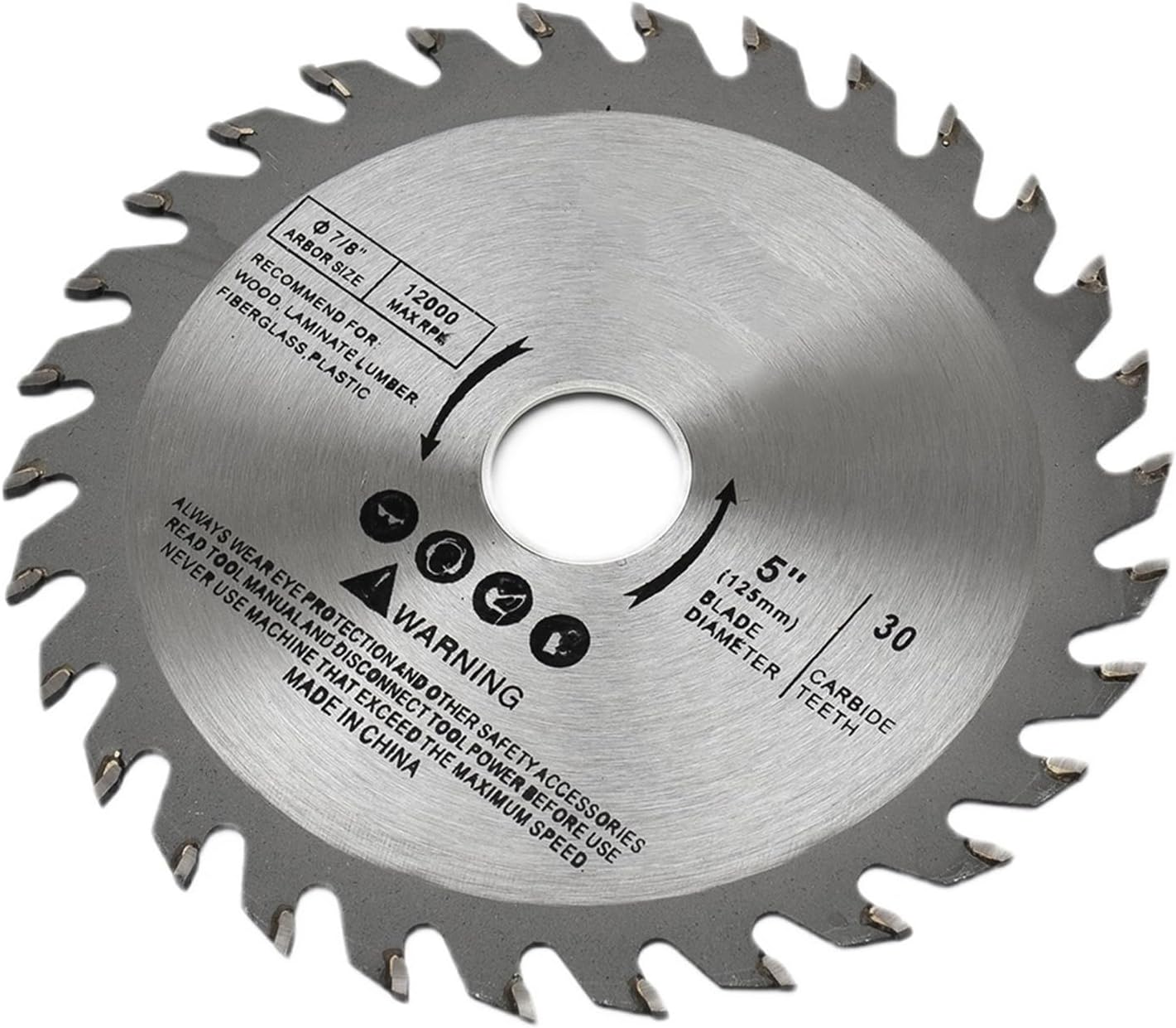 Circular Saw Blade Metal Cutting Saw Blade Circular Saw Blade Disc Woodworking Saw Blade Tool Wood 5 Inch