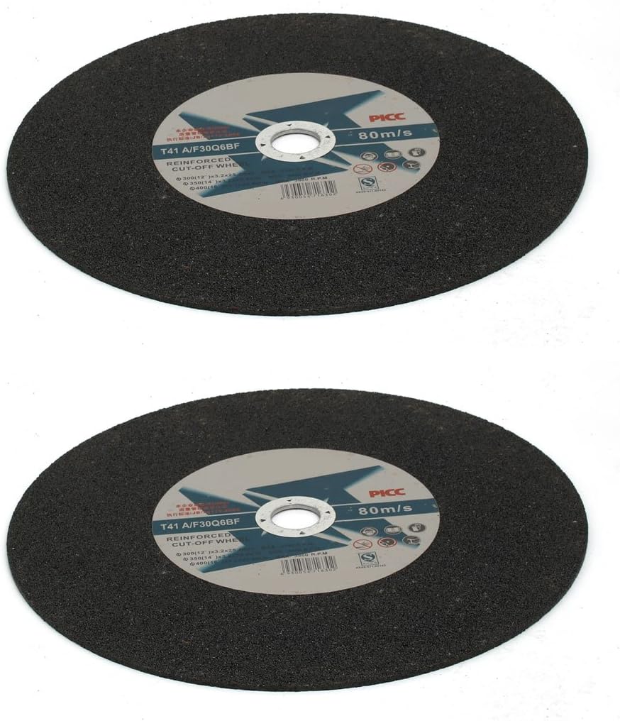 300mmx25.4mm Cutting Abrasives Wheel Grinding Cut Off Tool Black 2pcs Model:43as533qo370