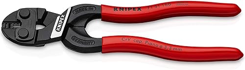 Herramientas KNIPEX - Cortador de pernos compacto CoBolt S con hoja con muesca (71 31 160), de 6 pulgadas - 7131160