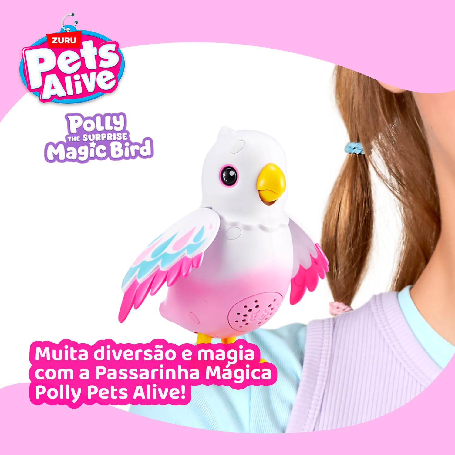 Candide, Brinquedo, Pets Alive, Passarinha Polly - Magic Bird