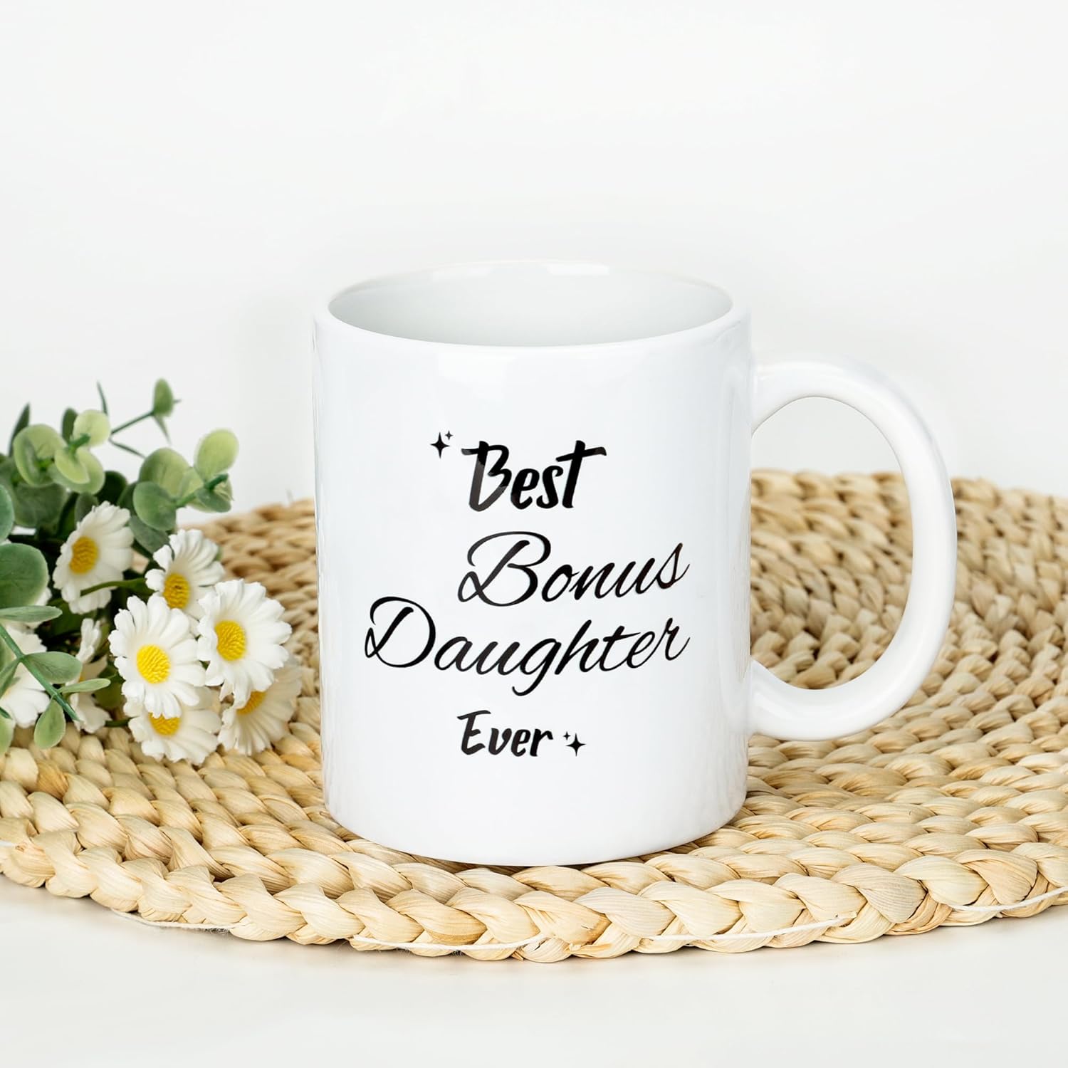 Bonus Daughter Gifts-StepDaughter Gift from Stepmom/Stepdad, Birthday Present Gifts for Stepdaughter with Mug,Candle,Keychain,Ceramic Ornamen - Image 3