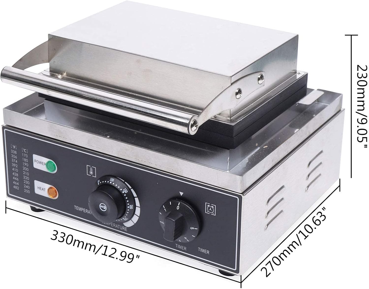 1550W Electric Waffle Maker Machine, 6 Pan Electric Cake Waffle Maker 122-572℉ Non-Stick Waffle Stick Maker for Home & Commercial Use