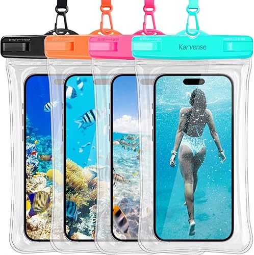 Funda impermeable flotante para teléfono, bolsa impermeable para iPhone y Samsung Galaxy, protector de agua IPX8 para viajes, vacaciones, playa,