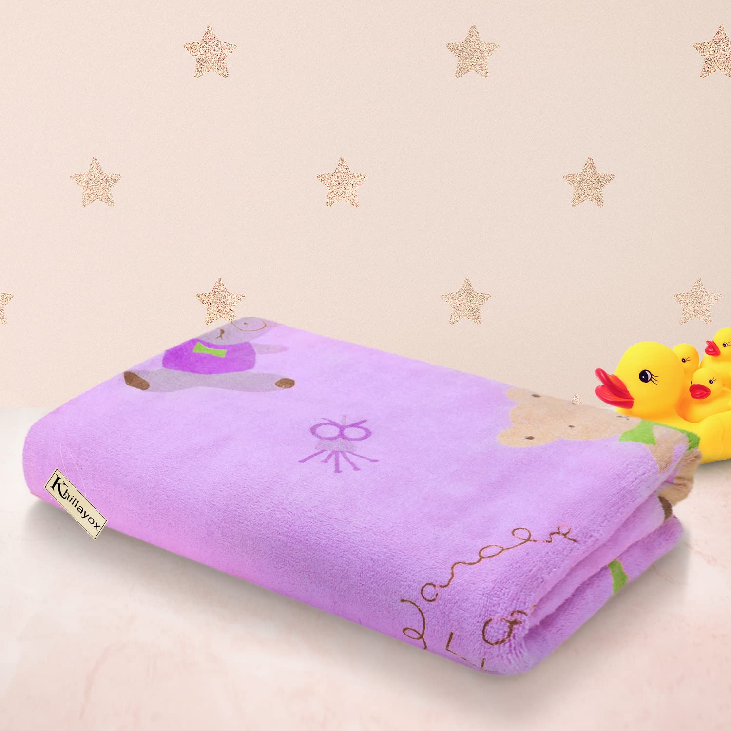 Khillayox Microfiber Medium Size Bath Towel - 400 GSM/Extra Soft and Super Absorbent Bath Towels for Womens, Kids and Newborn Babies - Set of 1 (120x60 CM) - Purple (B09PV6N6QM) Amazon Price History, Amazon Price Tracker