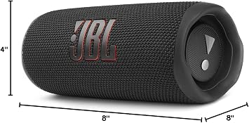 JBL Flip 6 (Black) + Bundle with divvi! Protective Hardshell Case